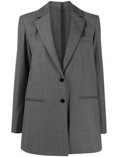 L'autre Chose Single-breasted Rear-button Blazer In Grey