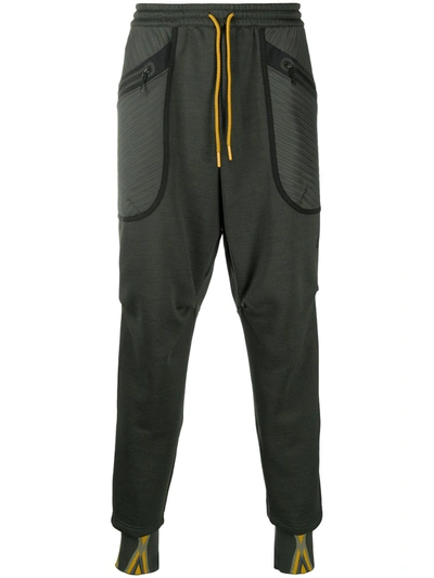 Adidas Originals Panelled Zipped-pocket Track Trousers In Green