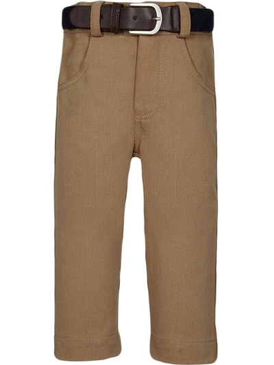 Lapin House Belted Fitted Trousers In Brown