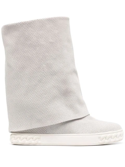 Casadei Wedge Boots In White