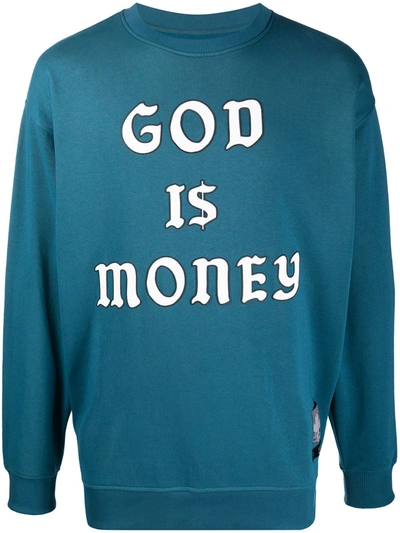 Buscemi Slogan-print Sweatshirt In Blue