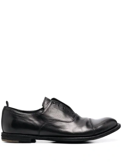 Officine Creative Laceless Oxford Shoes In Black