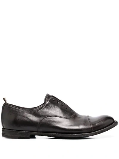 Officine Creative Laceless Oxford Shoes In Brown