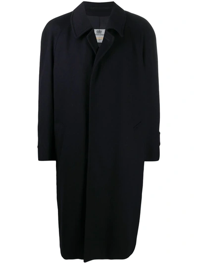 A.n.g.e.l.o. Vintage Cult 1990s  Wool Mid-length Coat In Blue