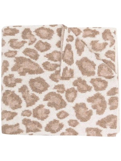 Rag & Bone Leopard-jacquard Alpaca-blend Scarf In Leopard Print