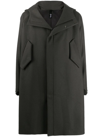 Hevo Virgin Wool-blend Duffle Coat In Grey