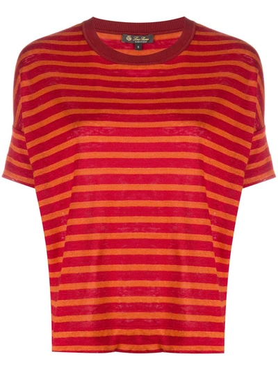 Loro Piana Horizontal-stripe T-shirt In Orange