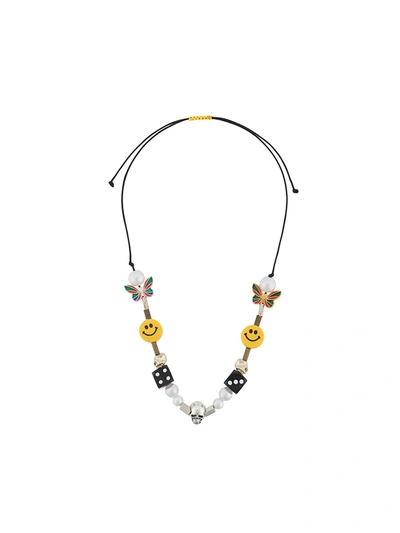 Salute Evae Beaded Necklace In Yellow