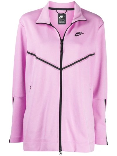 Nike Zip-up Oversized Jacket In Pink