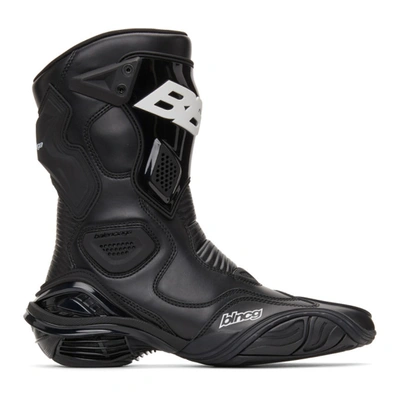 Balenciaga Tyrex Biker Boots Soft Leather Black White