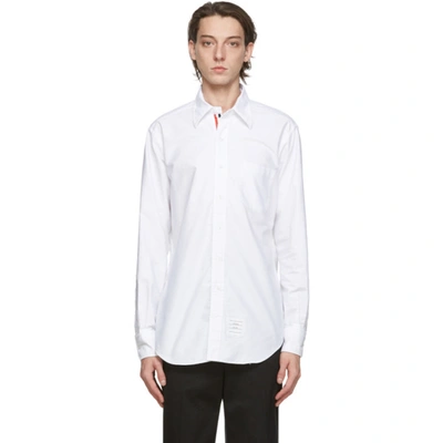 Thom Browne White Oxford Shirt In 100 White