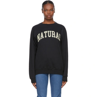 Museum Of Peace And Quiet Black Print 'natural' Sweatshirt