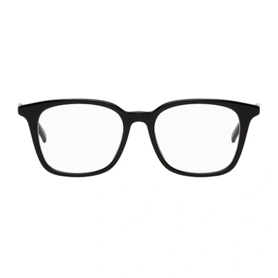 Gucci Black Acetate Rectangular Glasses In 001 Black