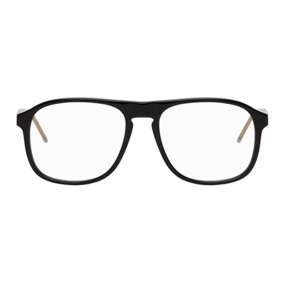 Gucci Black Acetate Aviator Glasses