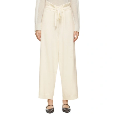 Le17septembre Off-white Wool Lounge Pants In Ivory