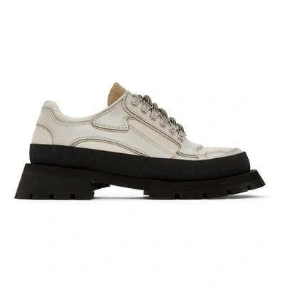Jil Sander Off-white & Black Lace-up Shoes In 960 Openmis