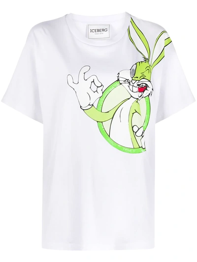 Iceberg Bugs Bunny Print T-shirt In White
