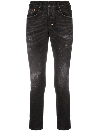 Prps Paint-splatter Skinny Jeans In Black