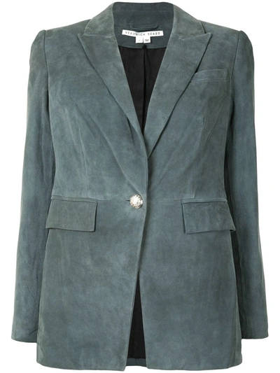 Veronica Beard Single-breasted Cotton Blazer In Blue