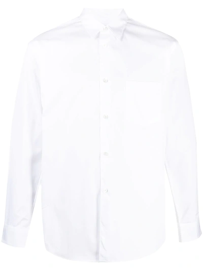 Comme Des Garçons Shirt Long-sleeve Buttoned Shirt In White