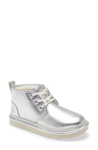Ugg Neumel Boot In Silver Metallic Suede