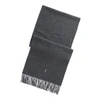 Polo Ralph Lauren Fringe Virgin Wool Scarf In Charcoal