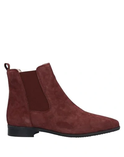 Anna Baiguera Ankle Boots In Red