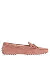 Tod's Loafers In Pastel Pink