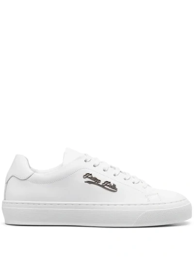 Philipp Plein Signature Low-top Trainers In White