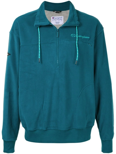 Champion High-neck Zipped Sweatshirt In Braun