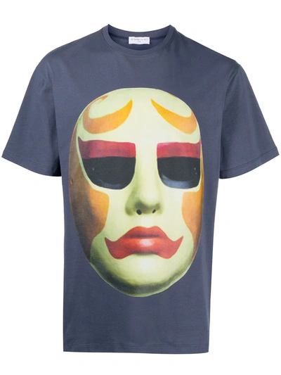 Ih Nom Uh Nit Mask-print T-shirt In Blue