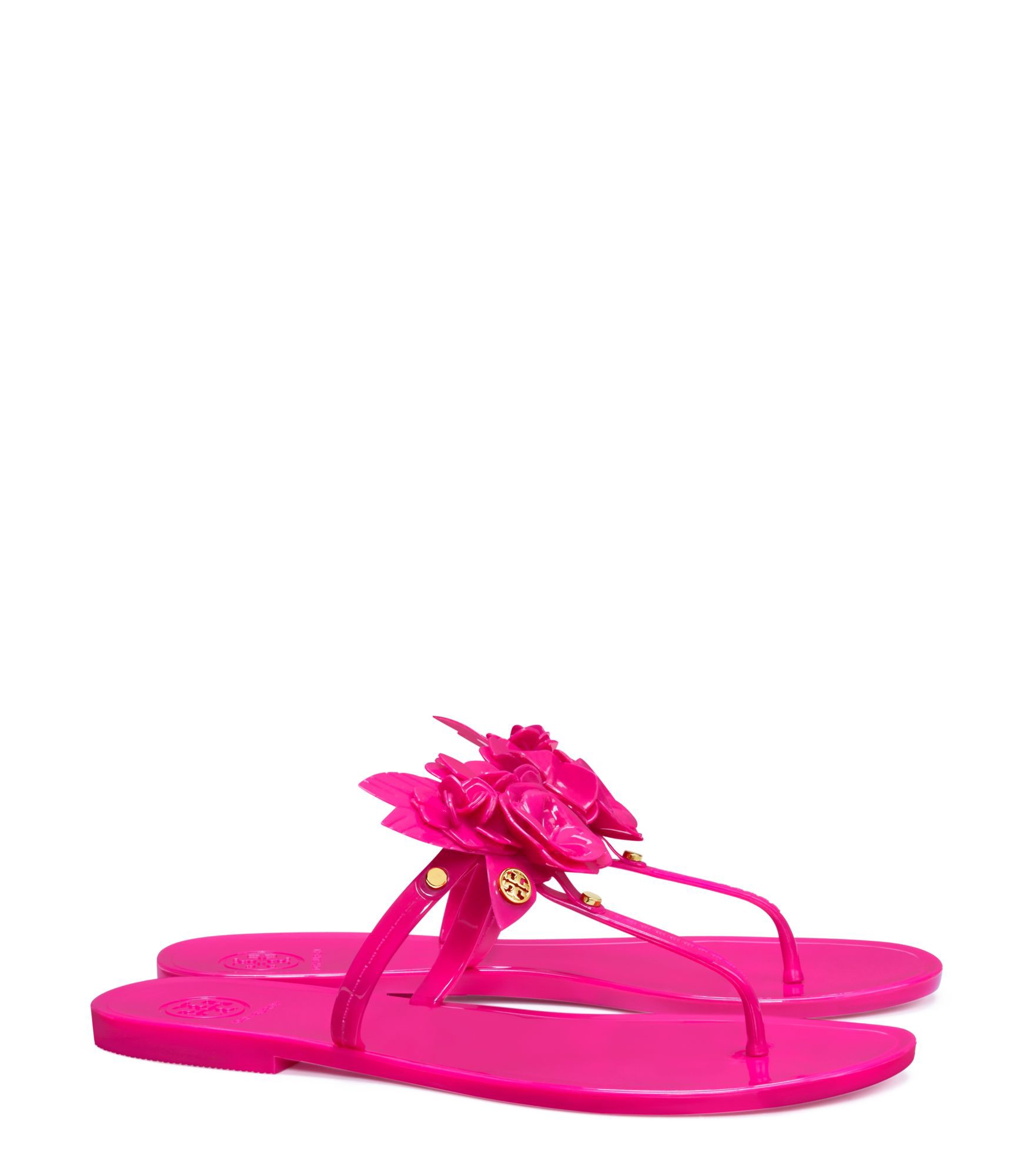 tory burch flower jelly thong