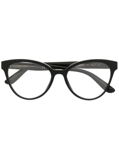 Dolce & Gabbana Cat-eye Frame Glasses In Black