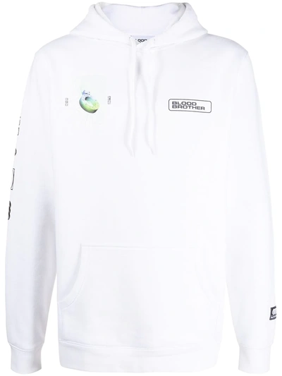 Blood Brother Euston Graphic-print Hoodie In White