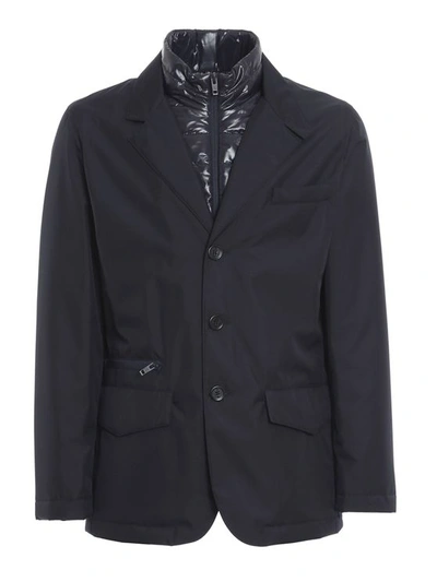 Fay Blazer-style Puffer Jacket - Atterley In Dark Blue