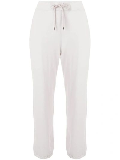 James Perse Drawstring-waist Cropped Track Trousers In Neutrals
