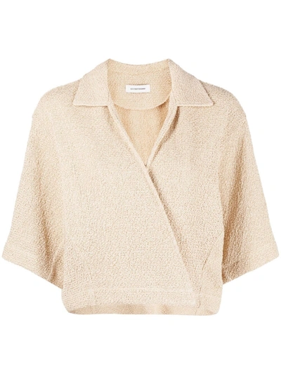 Le 17 Septembre Belted Ribbed Cotton Cardigan In Ecru