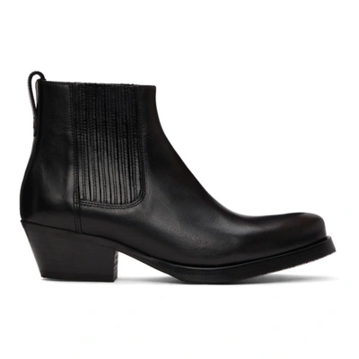 Our Legacy Worn-in Centre Leather Boots In Black