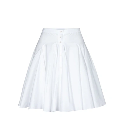 Alaïa Edition 1987 Cotton Poplin Miniskirt In Blanc
