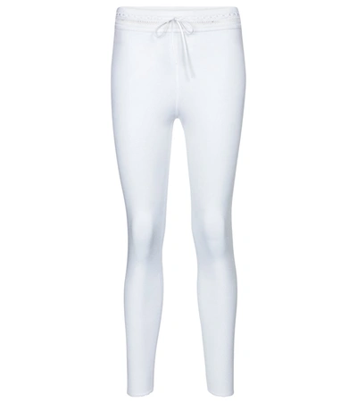 Alaïa Editions 1993 Mesh-detail Dentelle Leggings In Blanc