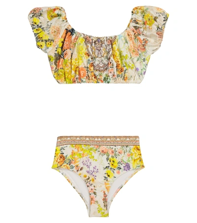 Camilla Kids' Girl's 2-piece Puff Sleeve Bikini Set In Multicoloured