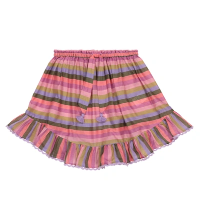 Zimmermann Kids' Little Girl's & Girl's Poppy Flounce Skirt In Pink Stripe