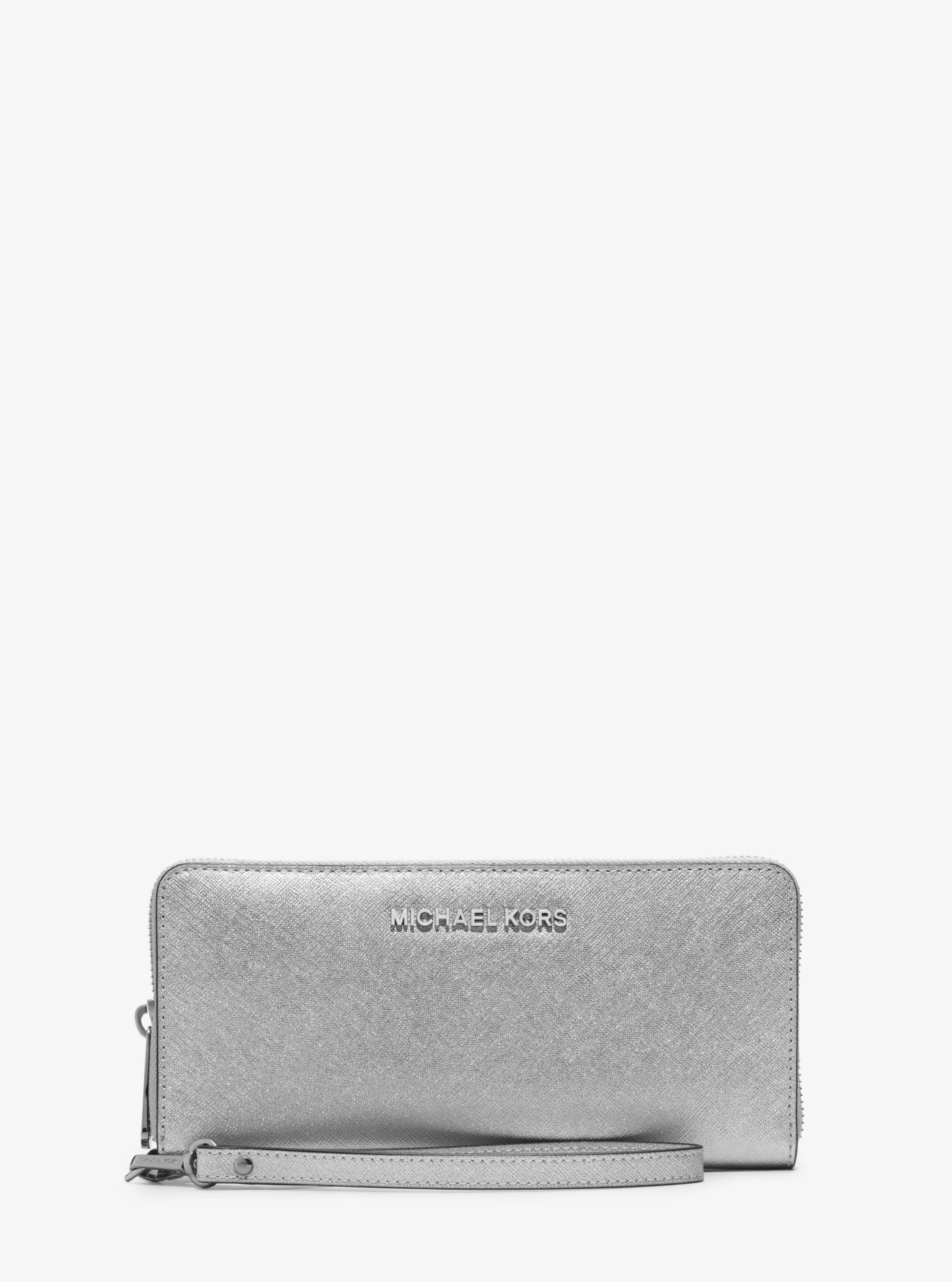 black and silver michael kors wallet