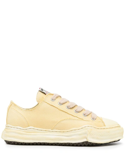 Miharayasuhiro Peterson Irregular-sole Cotton-canvas Trainers In Neutrals