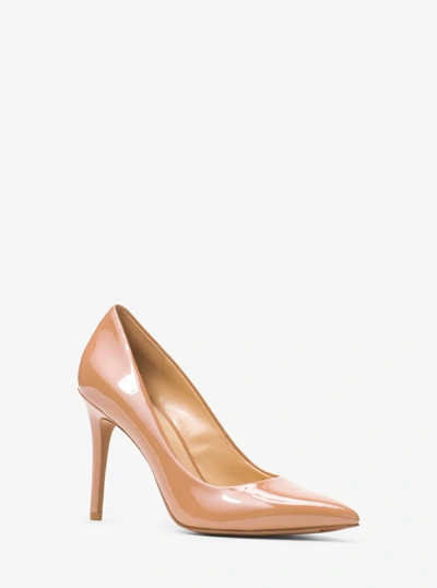 Michael Kors Claire Patent-leather Pump In Almond | ModeSens