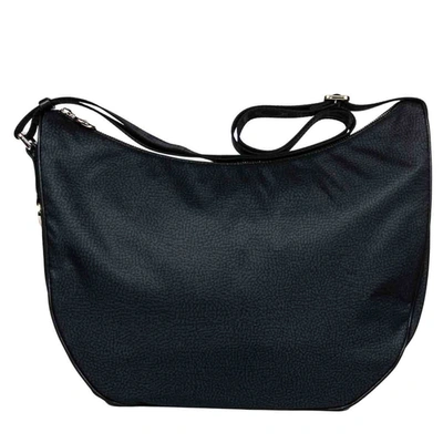 Borbonese Medium Hobo Bag In Black