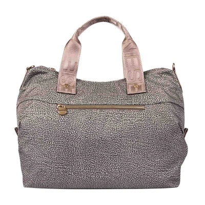 Borbonese Medium Handbag In Grey
