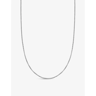 Missoma Box-link Rhodium-plated Sterling Silver Thin Chain Necklace