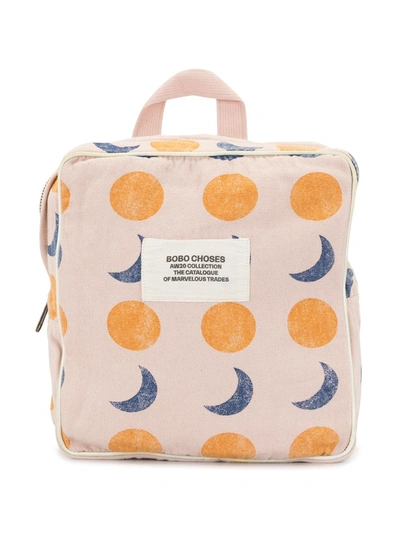 Bobo Choses Moon Print Backpack In Pink