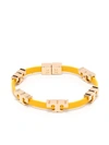 Tory Burch Serif-t Single-wrap Bracelet In Tory Gold / Lemon Drop